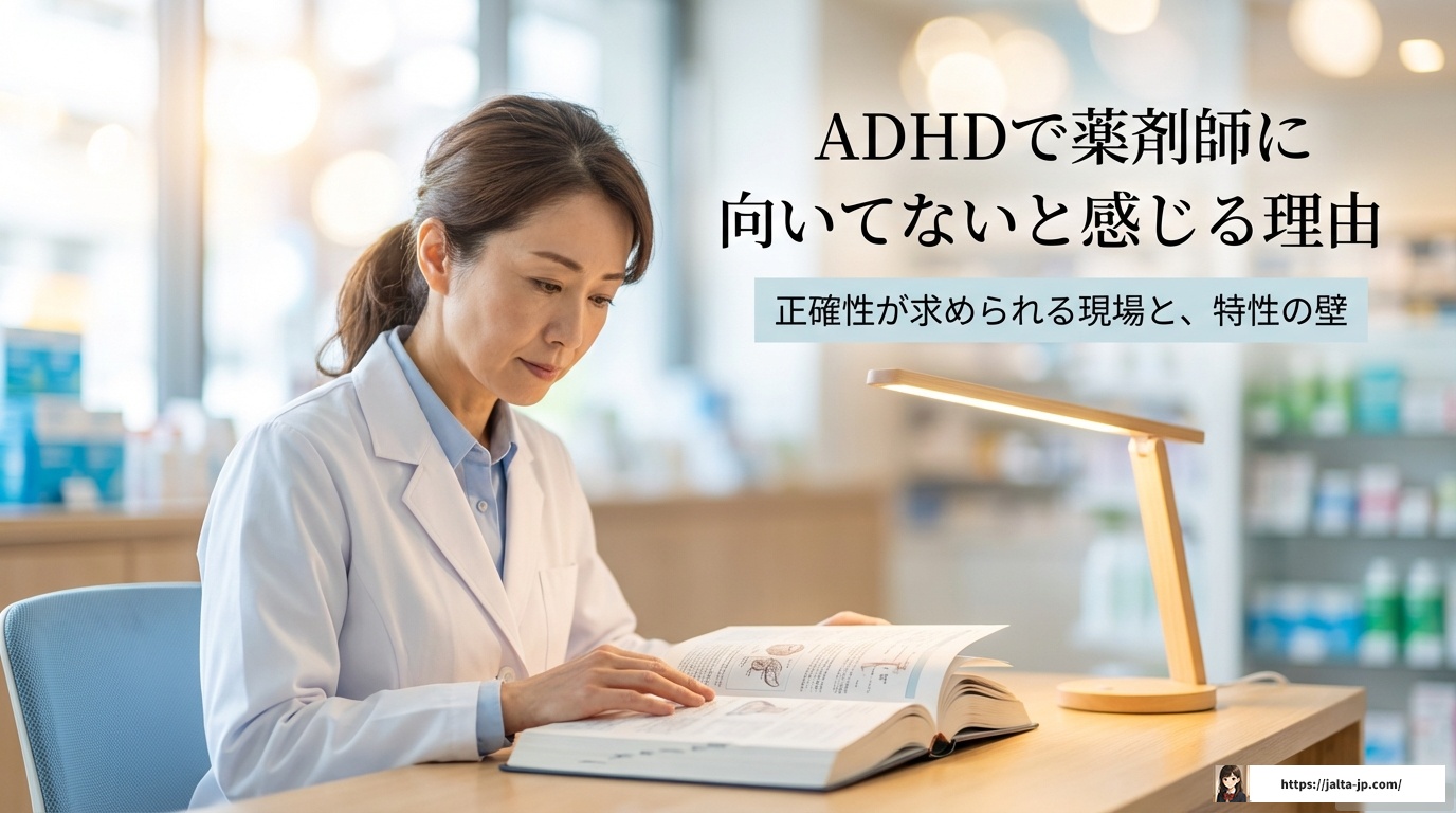 ADHDで薬剤師に向いてない?悩む理由と適職への転職戦略