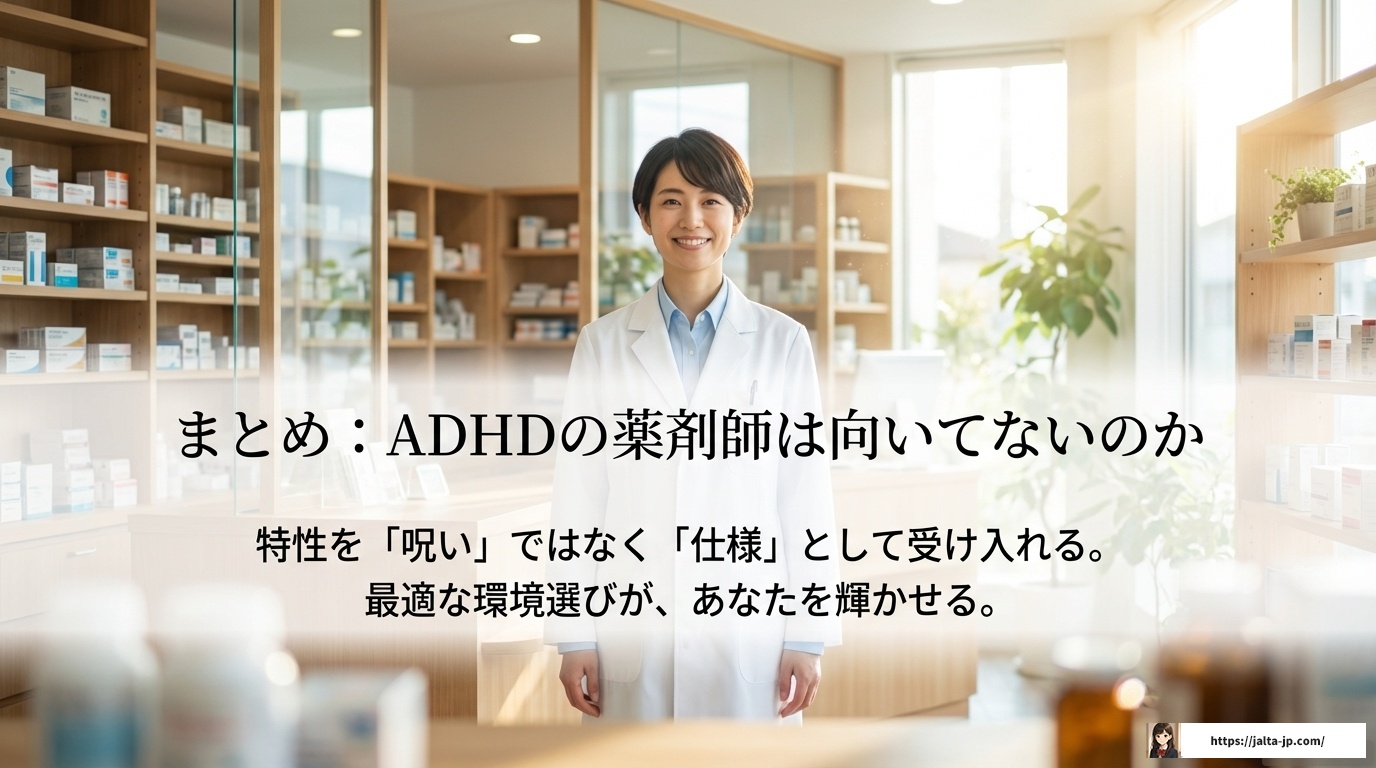 ADHDで薬剤師に向いてない?悩む理由と適職への転職戦略