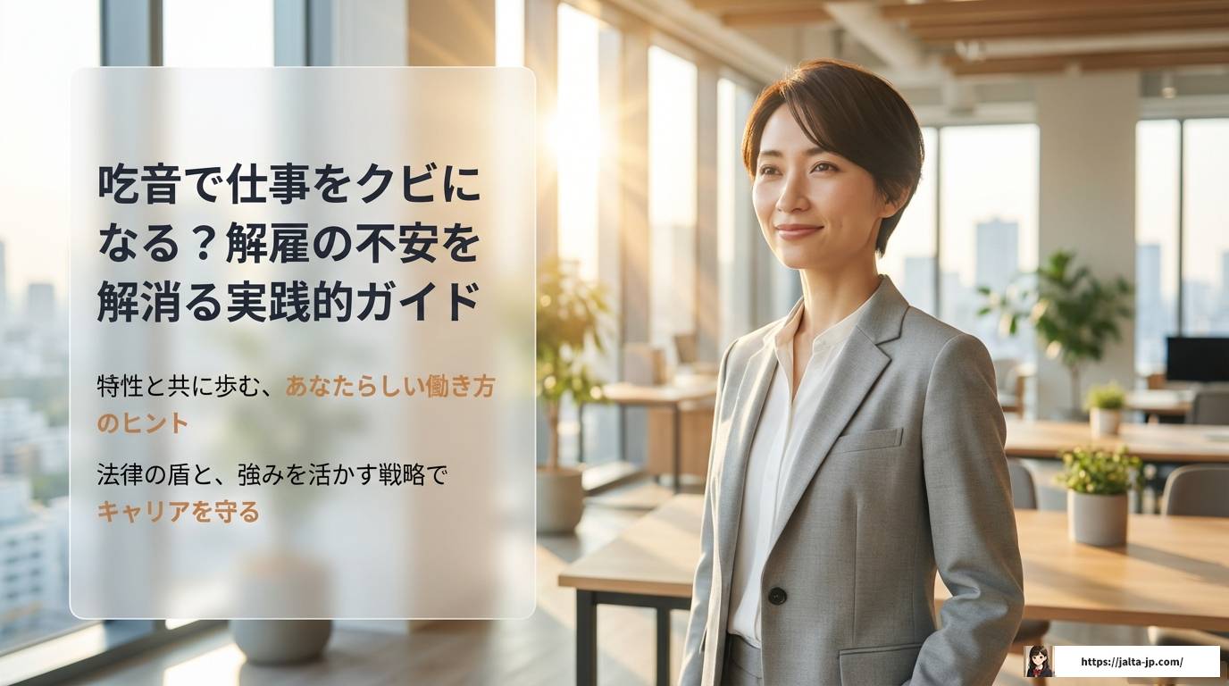 吃音で仕事をクビになる?解雇の不安を解消する実践的ガイド