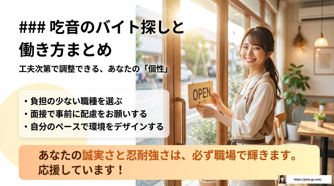 吃音がある方のバイト選び！おすすめ職種や面接での伝え方を解説