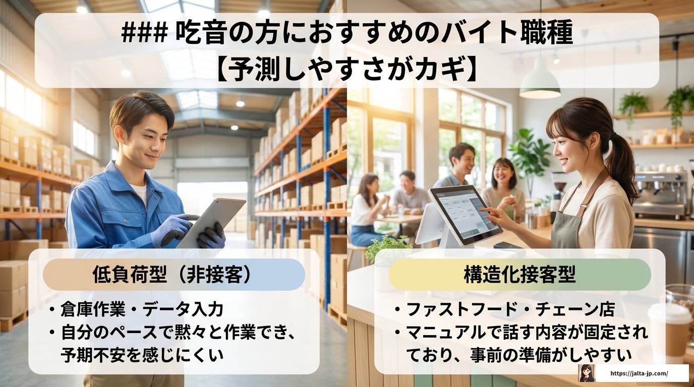 吃音がある方のバイト選び！おすすめ職種や面接での伝え方を解説