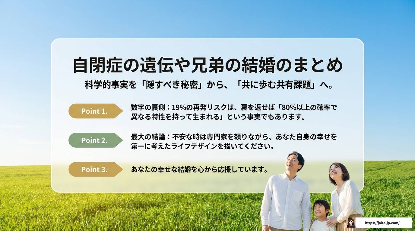 自閉症の遺伝や兄弟の結婚に悩むあなたへ！不安を解消する備えと知識