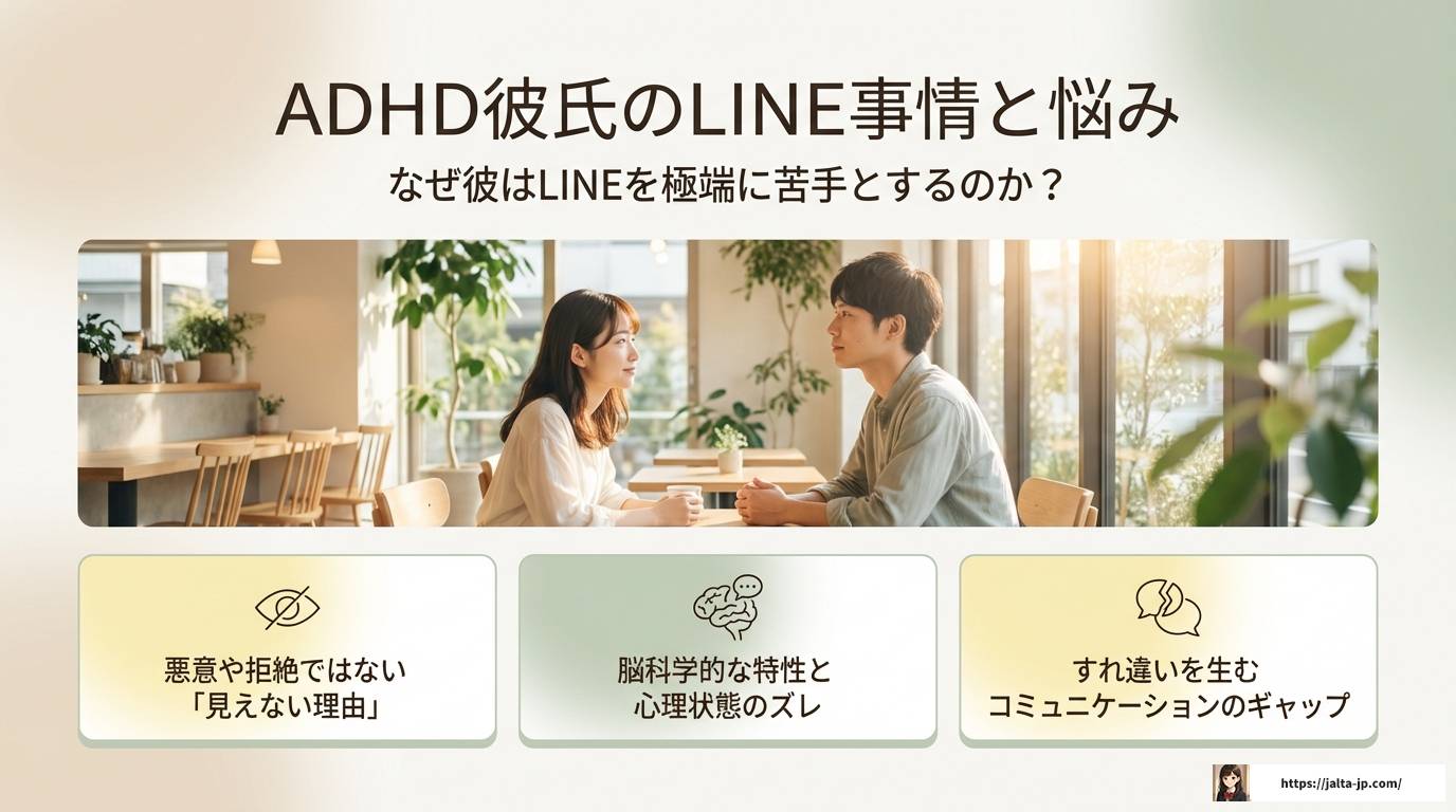 ADHD彼氏のライン放置に悩む女性へ！既読無視の理由と対策