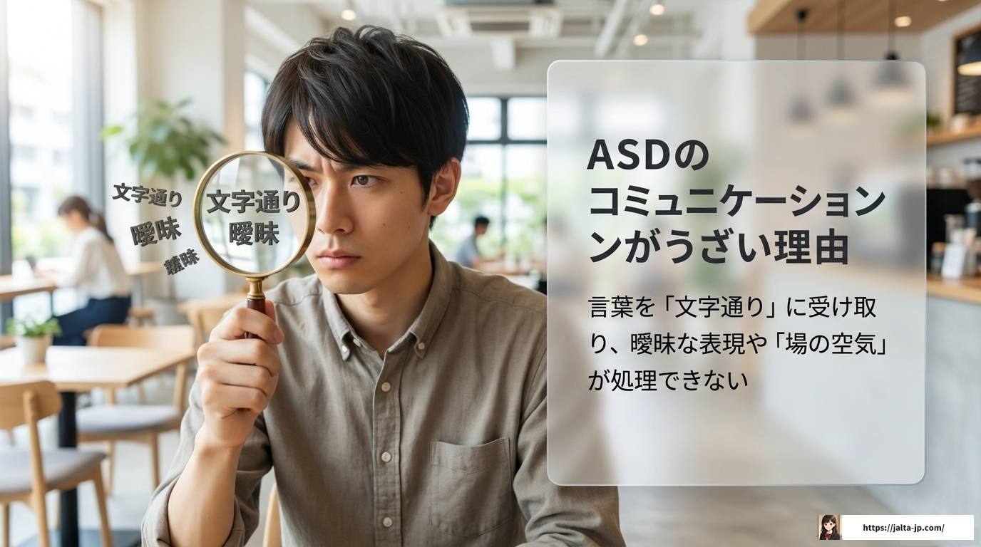 「asdうざい」と感じる原因とカサンドラを防ぐ具体的な対処法