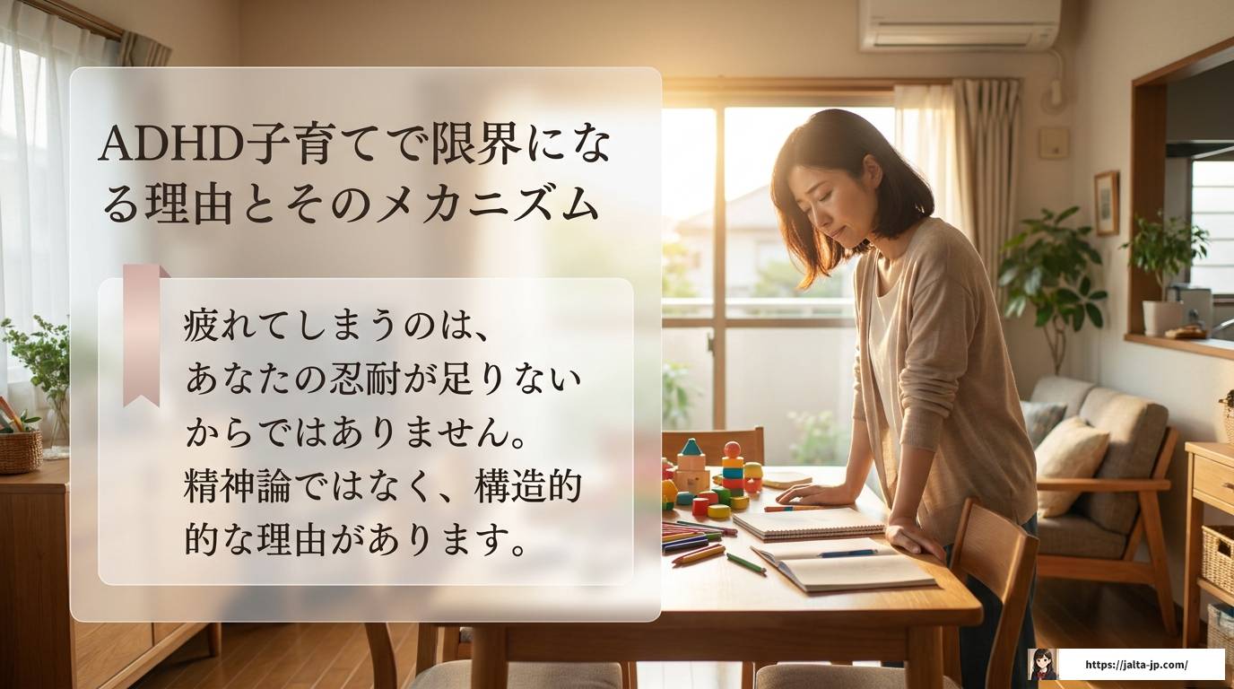 ADHD子育てで限界を感じたときの原因と具体的な対処法