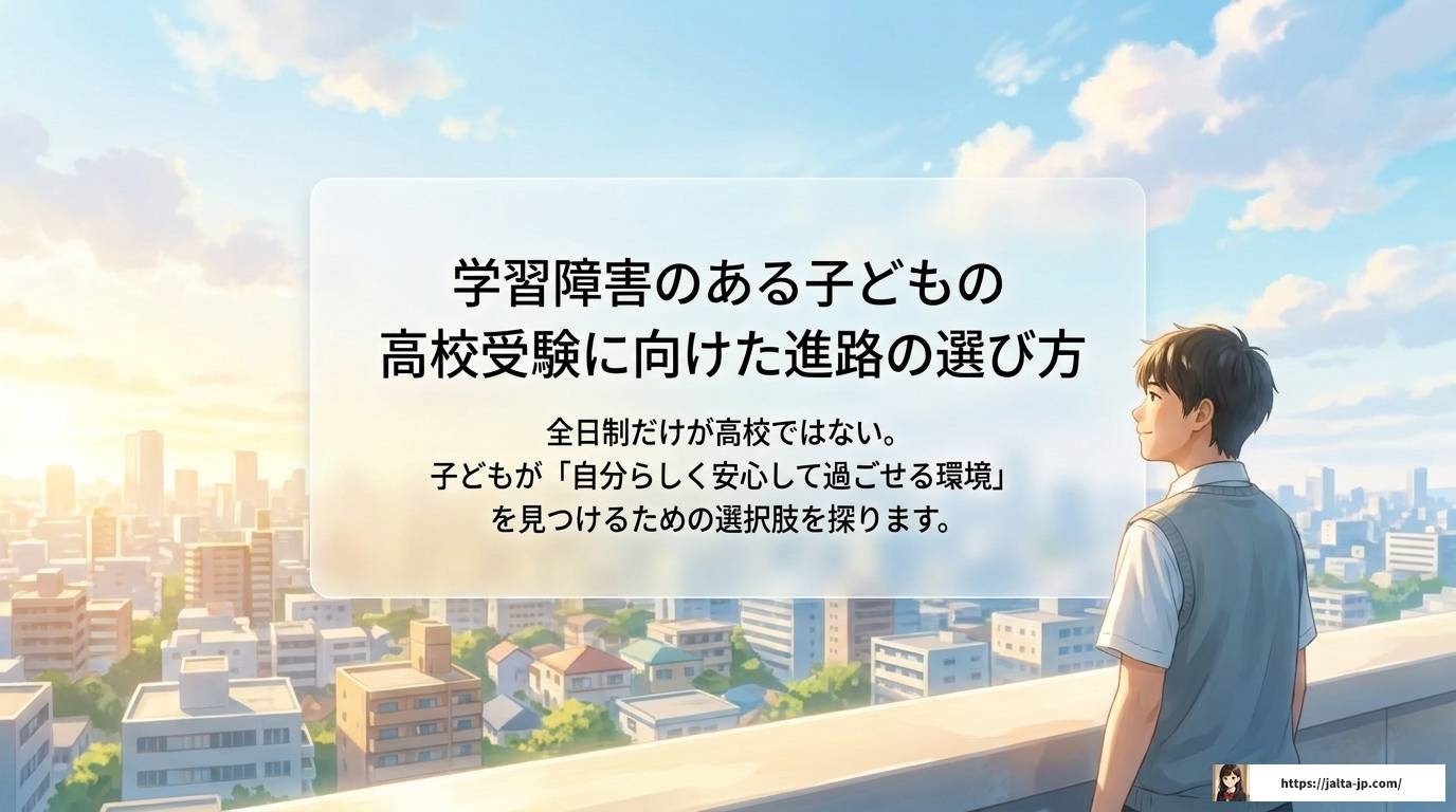 学習障害のある子どもが高校受験を乗り越えるための完全ガイド