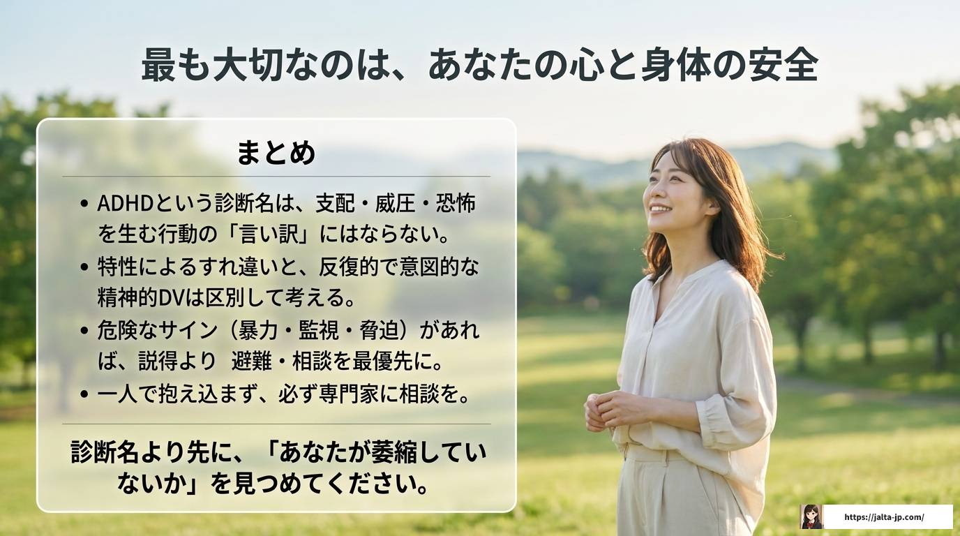 ADHD彼氏のモラハラ、どこから危険？見分け方と対処法