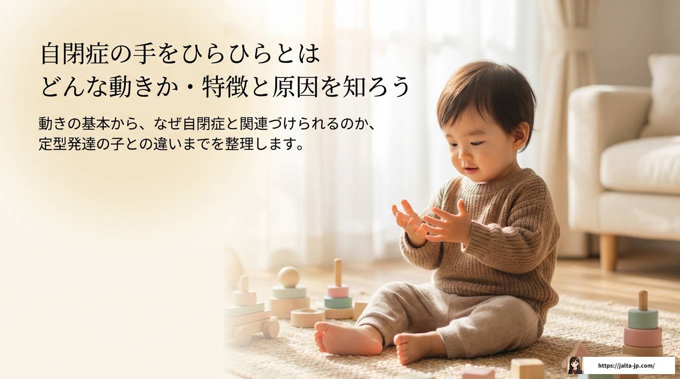 自閉症の手をひらひらとはどんな動き?原因・見分け方・対応法