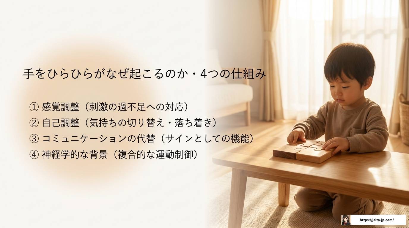 自閉症の手をひらひらとはどんな動き?原因・見分け方・対応法