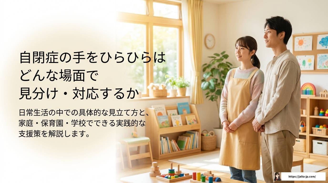 自閉症の手をひらひらとはどんな動き?原因・見分け方・対応法