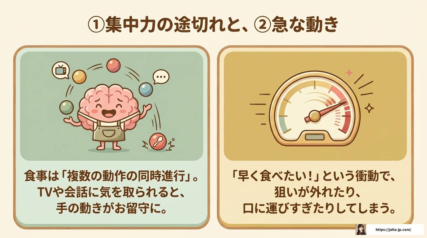ADHDの大人が食べ物をこぼす原因と今すぐできる対策まとめ