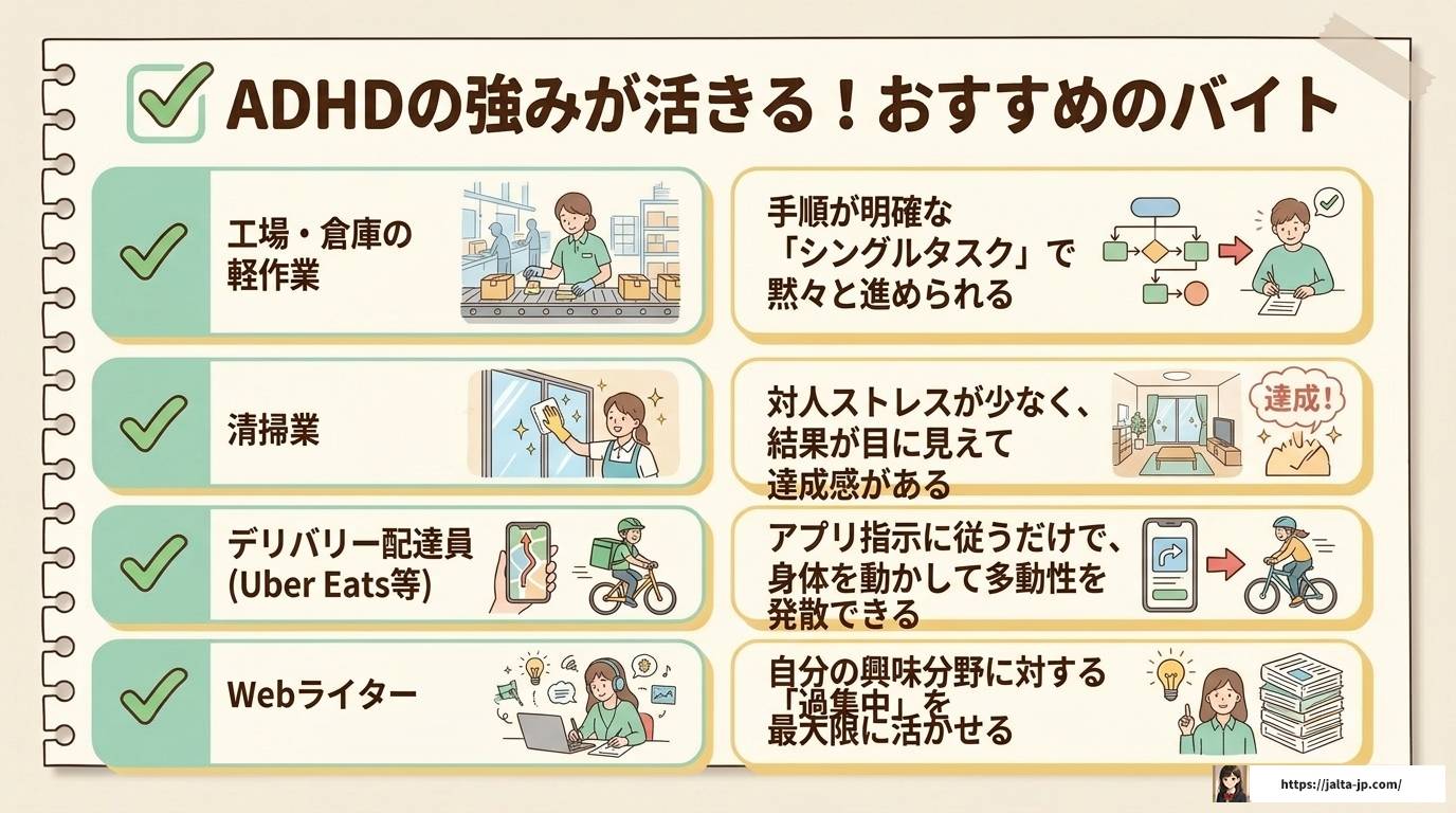 ADHDのバイトあるある｜ミスが多い理由と長続きさせるコツ