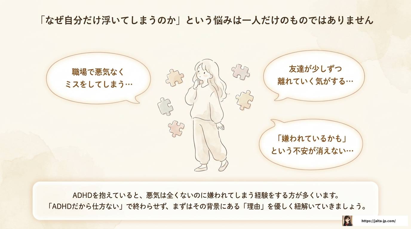 ADHDで嫌われる理由と対処法を徹底解説！改善策も
