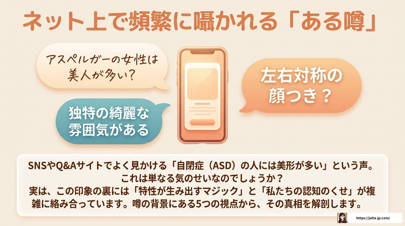 自閉症に美形が多いと言われる理由と科学的な真相を解説