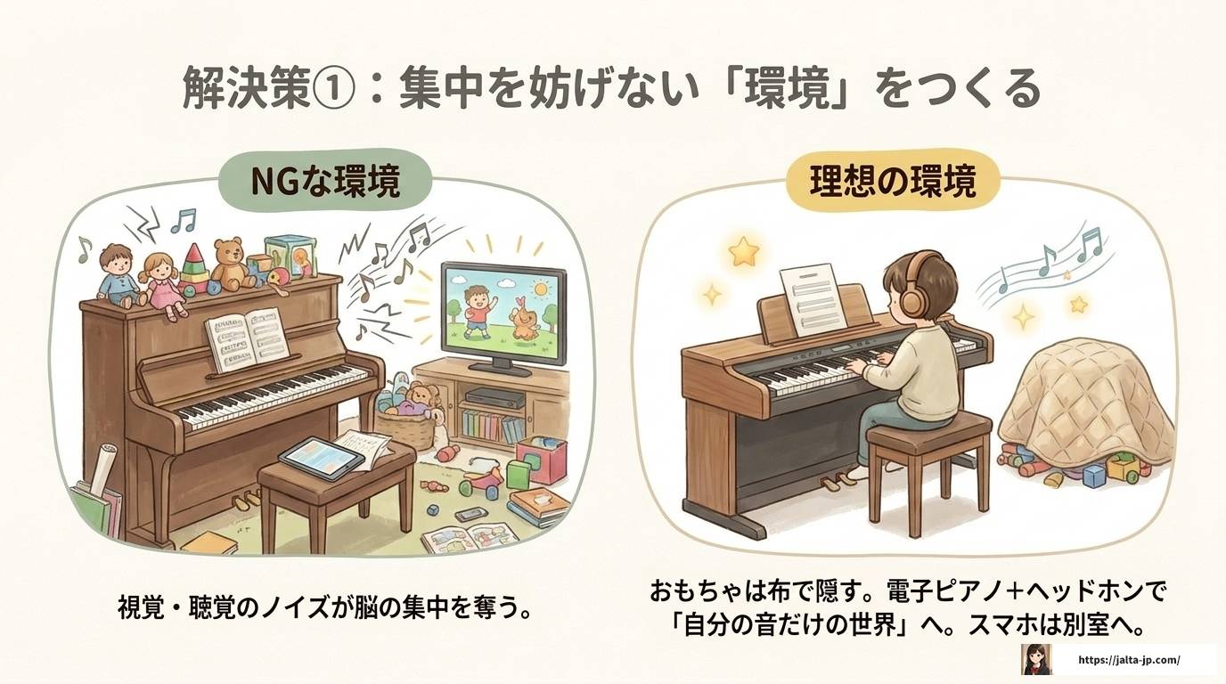ADHDの子どもがピアノ練習しない理由と7つの解決策