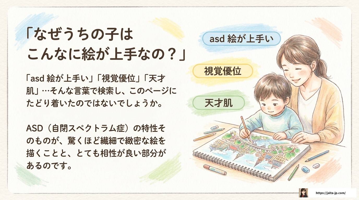 ASDは絵が上手いと言われる理由とは？才能を伸ばすコツも解説