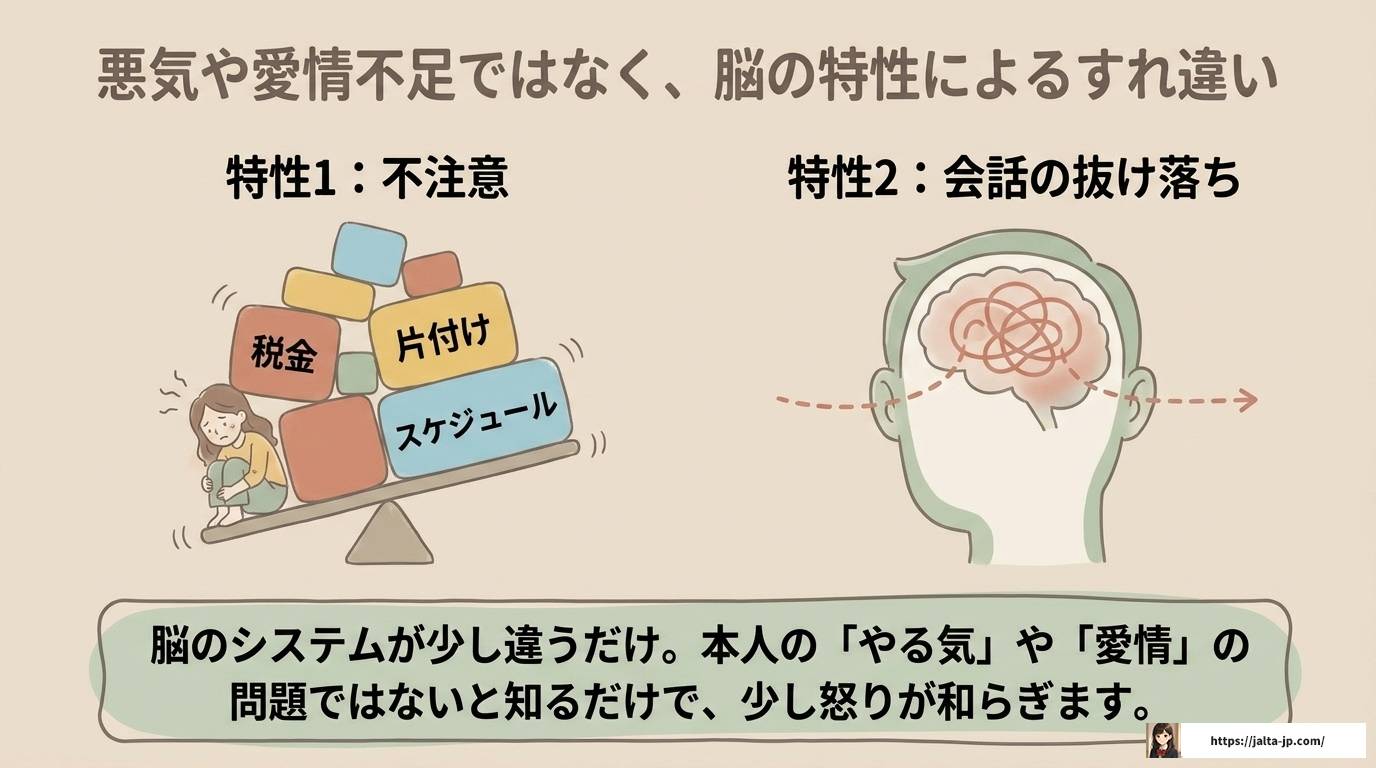 ADHD旦那に疲れた妻へ原因とカサンドラ症候群からの回復法