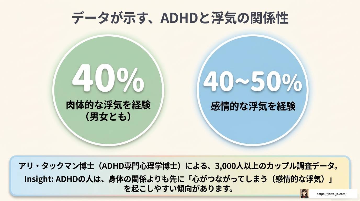 ADHDの浮気癖はなぜ起こる？原因や脳科学と対処法を解説